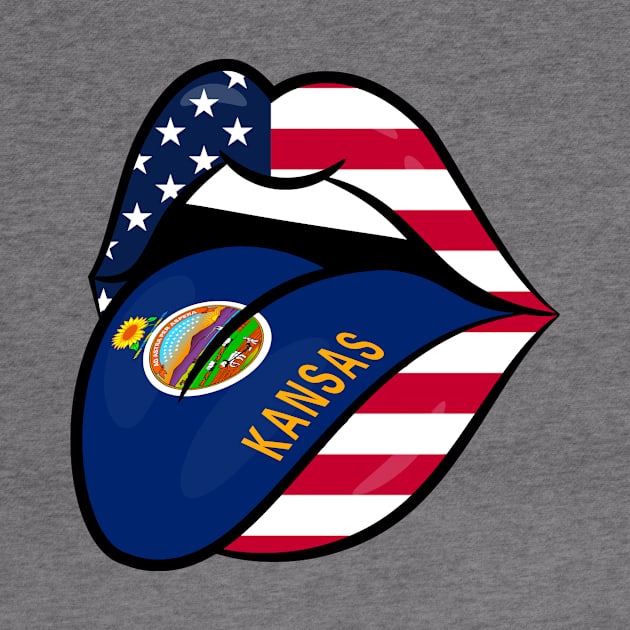 Kansas American Flag Mouth by ZSONN